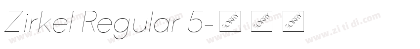 Zirkel Regular 5字体转换